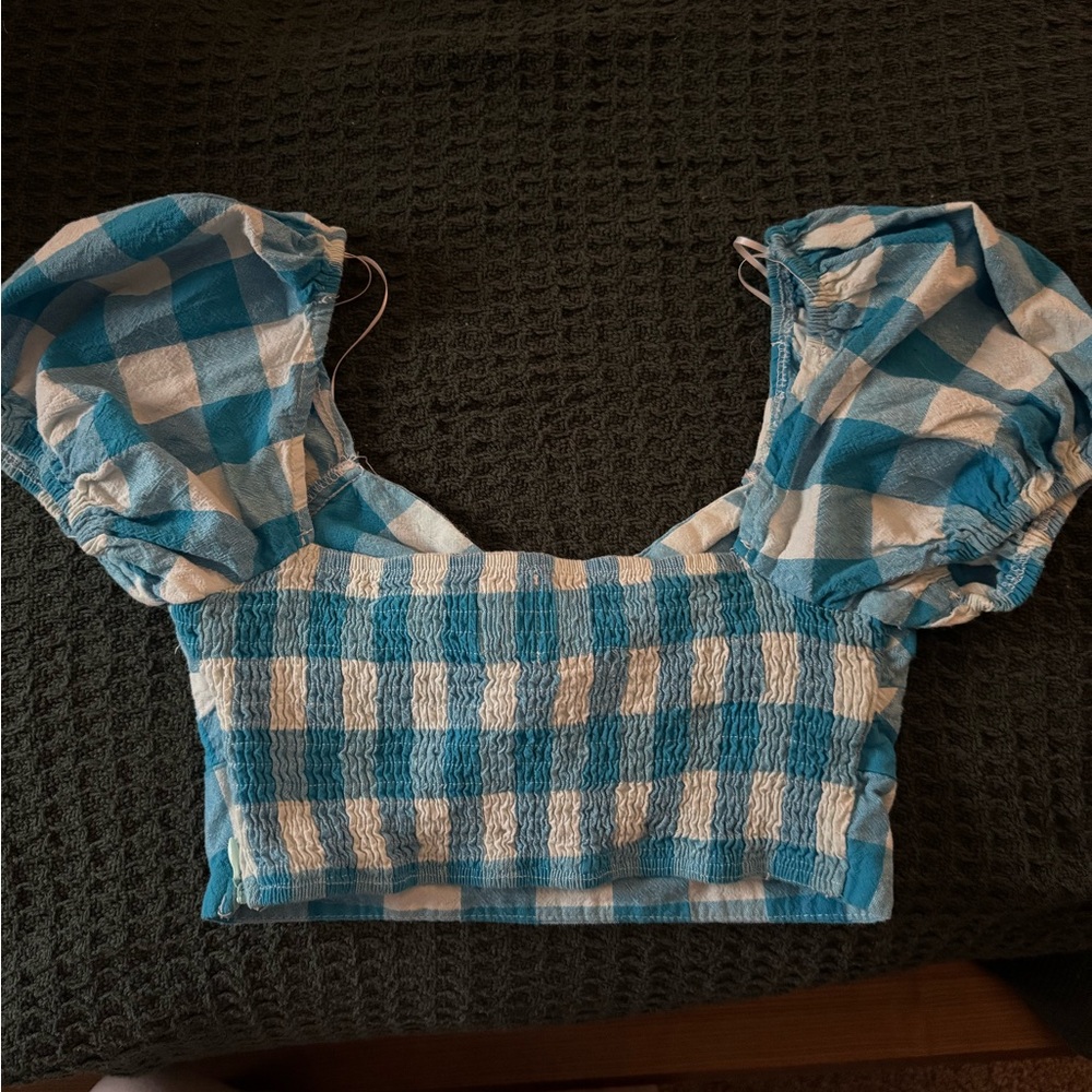 Plaid Crop Top - Picture 2 of 3
